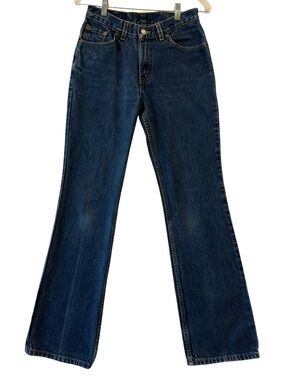 Vintage Y2K 2000 Womens Levis 517 Boot Cut Medium Dark Blue Jeans 28x32
